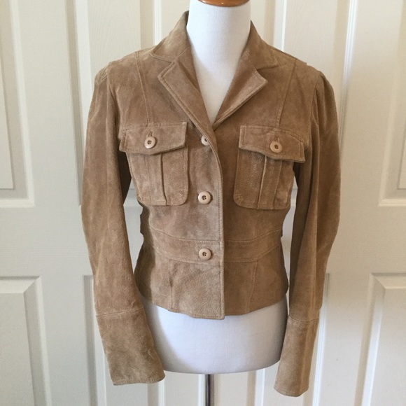 Wilsons Leather Jackets & Blazers - Wilson Genuine Tan Leather Short Suede Jacket